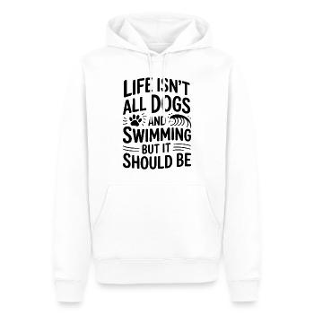 Schwimmen Spruch Hunde Lustiges Schwimmen Geschenk - Männer Premium Bio Hoodie - Weiß - Vorne - Nico (187cm)
