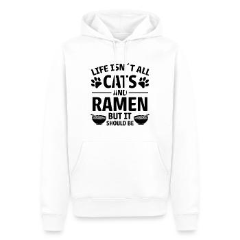 Ramen Katze Anime Lustiges Kawaii Ramen Geschenk - Männer Premium Bio Hoodie - Weiß - Vorne - Nico (187cm)
