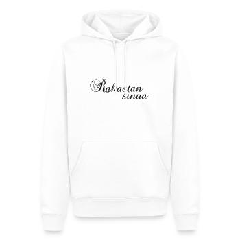 Je t’aime Rakastan sinua Finland - Sweat à capuche Premium bio Homme - blanc - Devant - Nico (187cm)