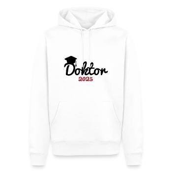 Doktortitel 2025 Doktorhut Promotion Doktor - Männer Premium Bio Hoodie - Weiß - Vorne - Nico (187cm)