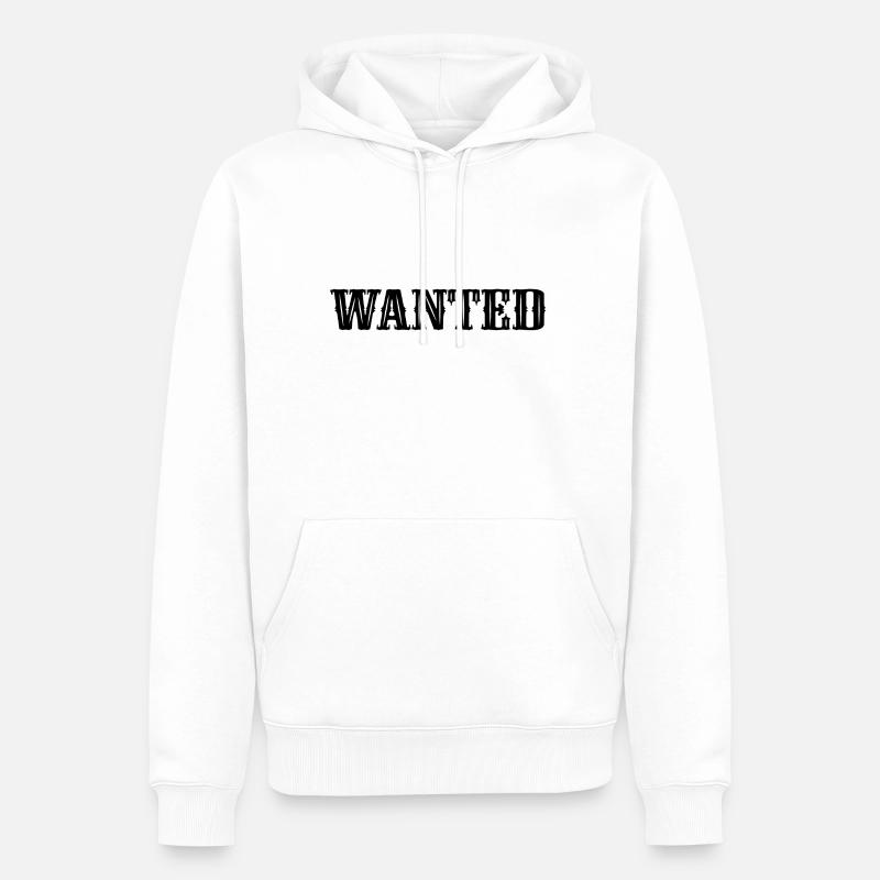 Wanted 3 - Männer Premium Bio Hoodie - Weiß
