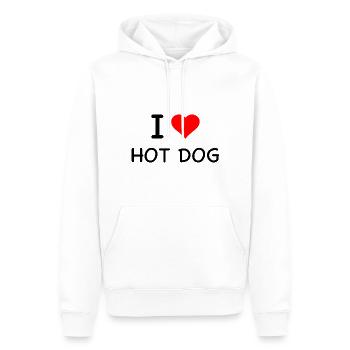 Hot-dog - Sweat à capuche Premium bio Homme - blanc - Devant - Nico (187cm)