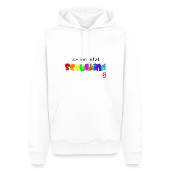 Ich bin jetzt Schulkind / Schulking - Männer Premium Bio Hoodie - Weiß - Vorne - Nico (187cm)