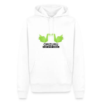 Conception d'origami japonais et origami kirigami - Sweat à capuche Premium bio Homme - blanc - Devant - Nico (187cm)