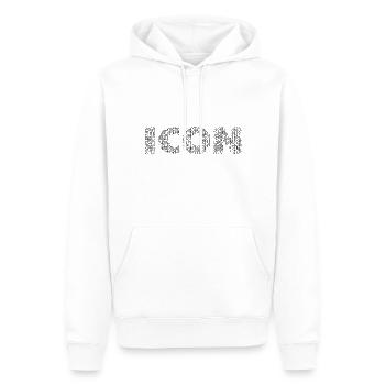ICÔNE - Sweat à capuche Premium bio Homme - blanc - Devant - Nico (187cm)