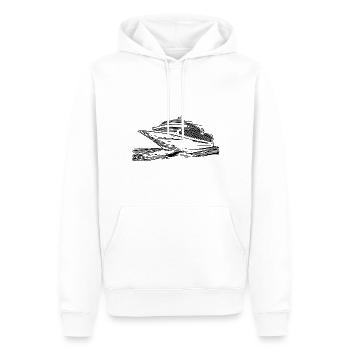 Élégant bateau de croisière sur les océans du monde - Sweat à capuche Premium bio Homme - blanc - Devant - Nico (187cm)