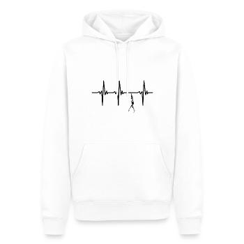 Herzschlag für Apnoetauchen - Männer Premium Bio Hoodie - Weiß - Vorne - Nico (187cm)