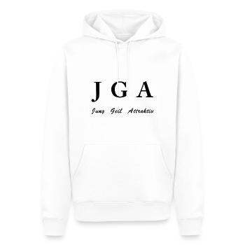 JGA, Junggesellenabschied Hochzeit Lustiger Spruch - Männer Premium Bio Hoodie - Weiß - Vorne - Nico (187cm)
