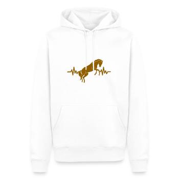 Heartbeat - Étalon Cheval Jument Ross Equestrian - Sweat à capuche Premium bio Homme - blanc - Devant - Nico (187cm)