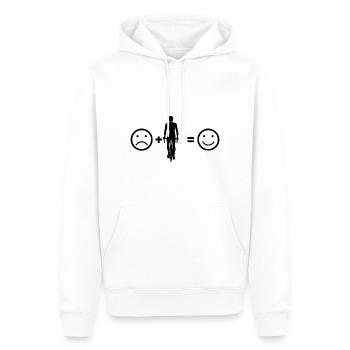 Cyclisme Cyclisme Hommes Cyclistes cyclistes - Sweat à capuche Premium bio Homme - blanc - Devant - Nico (187cm)