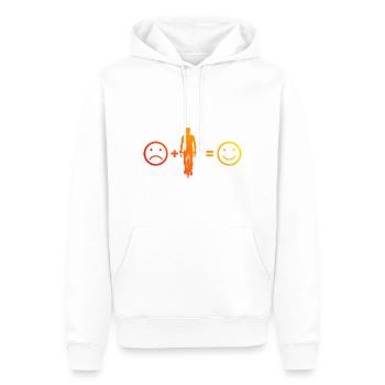 Ciclismo Ciclismo Ciclismo da donna Ciclismo - Felpa con cappuccio ecologica premium da uomo - bianco - Fronte - Nico (187cm)