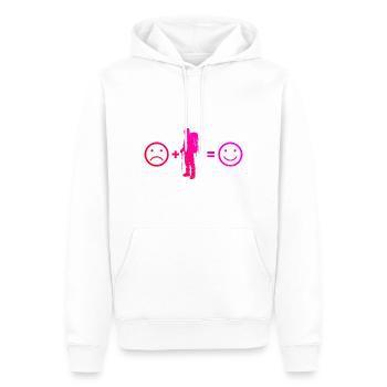 Escalade Bloc Escalade Femmes Hommes - Sweat à capuche Premium bio Homme - blanc - Devant - Nico (187cm)