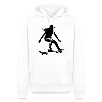 planche à roulettes femme symbole planche à roulettes - Sweat à capuche Premium bio Homme - blanc - Devant - Nico (187cm)