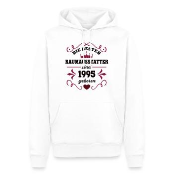 1995 Raumausstatter Geburtstag Kollege Dekoration - Männer Premium Bio Hoodie - Weiß - Vorne - Nico (187cm)