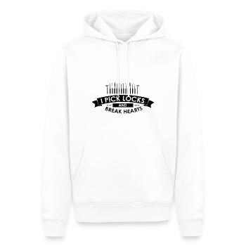 Key Emergency Service Heartbreaker Lockpicking - Sweat à capuche Premium bio Homme - blanc - Devant - Nico (187cm)