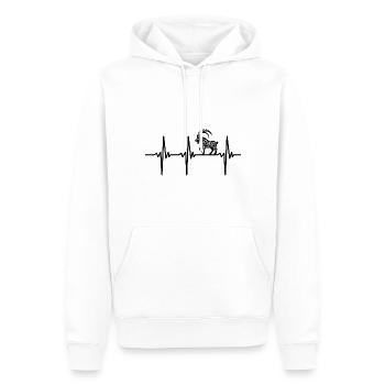 Herzschlag für Steinböcke Tattoo Style - Männer Premium Bio Hoodie - Weiß - Vorne - Nico (187cm)