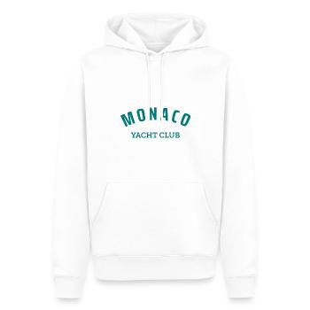 Monaco Yacht Club - Monte Carlo - Voilier - Sweat à capuche Premium bio Homme - blanc - Devant - Nico (187cm)