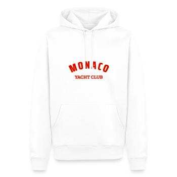 Monaco Yacht Club - Monte Carlo - Voilier - Sweat à capuche Premium bio Homme - blanc - Devant - Nico (187cm)