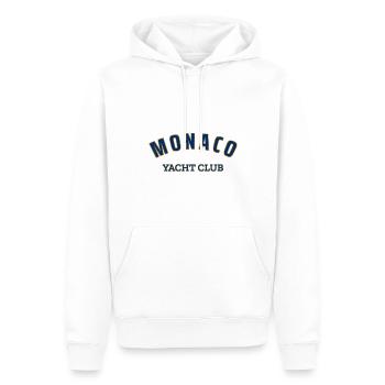 Monaco Yacht Club - Monte Carlo - Voilier - Sweat à capuche Premium bio Homme - blanc - Devant - Nico (187cm)