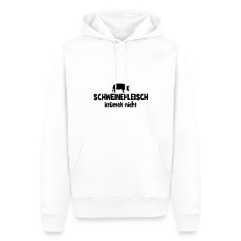 Schweinefleisch krümelt nicht - Grill - grillen - Männer Premium Bio Hoodie - Weiß - Vorne - Nico (187cm)