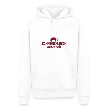 Schweinefleisch krümelt nicht - Grill - grillen - Männer Premium Bio Hoodie - Weiß - Vorne - Nico (187cm)