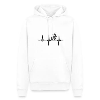Battement de cœur pour les Capricornes - Sweat à capuche Premium bio Homme - blanc - Devant - Nico (187cm)