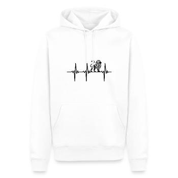 Herzschlag für mächtige Löwen - Männer Premium Bio Hoodie - Weiß - Vorne - Nico (187cm)