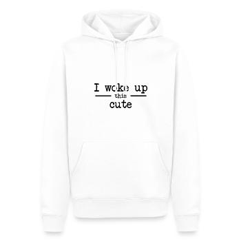 I woke up this cute - Men’s Premium Organic Hoodie - white - Front - Nico (187cm)