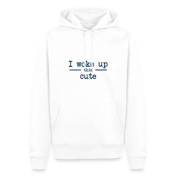 I woke up this cute - I'm so cute - Men’s Premium Organic Hoodie - white - Front - Nico (187cm)