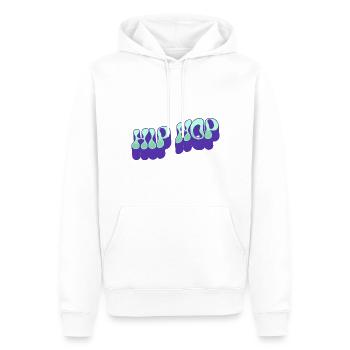 Hip Hop - Sweat à capuche Premium bio Homme - blanc - Devant - Nico (187cm)