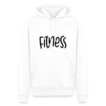 Fitness Dicton Entraînement - Sweat à capuche Premium bio Homme - blanc - Devant - Nico (187cm)