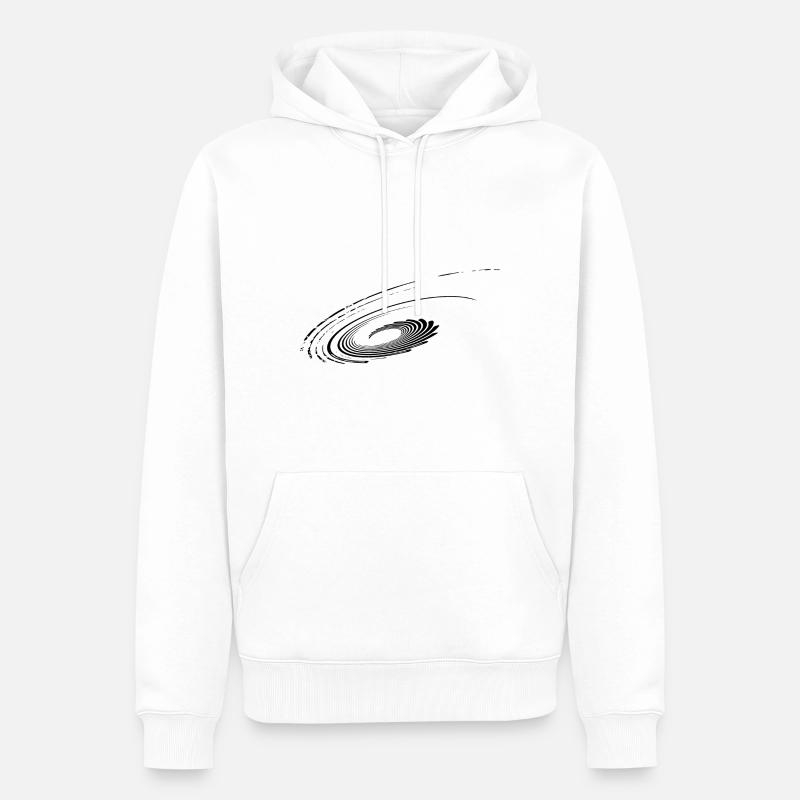 Plans géométriques Paraboles Ellipses Lignes - Sweat à capuche Premium bio Homme - blanc