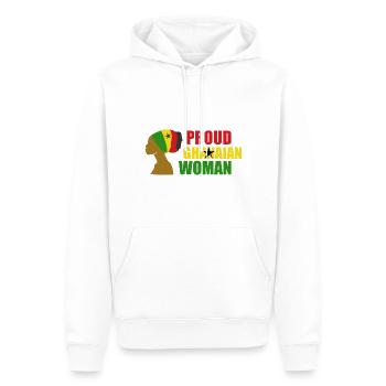 Ghana Ghanaer Flagge Frau Prinzessin I Geschenk - Männer Premium Bio Hoodie - Weiß - Vorne - Nico (187cm)