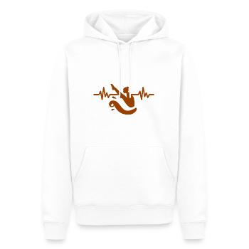 Herzschlag Turmspringer - Wassersport Athlet - Männer Premium Bio Hoodie - Weiß - Vorne - Nico (187cm)