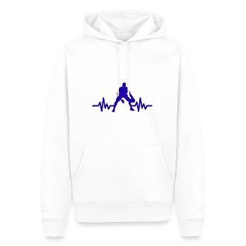 Haertbeat Basketball - États-Unis - Sports d’équipe - Cerceaux - Sweat à capuche Premium bio Homme - blanc - Devant - Nico (187cm)