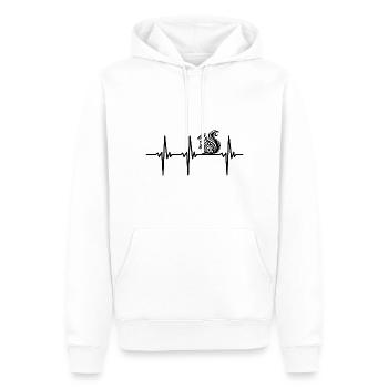 Herzschlag für niedliche Eichhörnchen - Männer Premium Bio Hoodie - Weiß - Vorne - Nico (187cm)