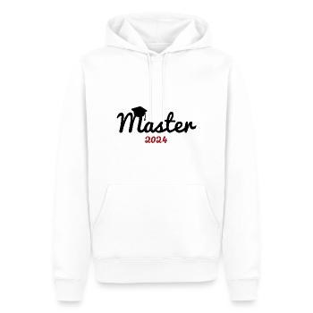 Master Hut 2024 Abschluss Mastertitel Student - Männer Premium Bio Hoodie - Weiß - Vorne - Nico (187cm)