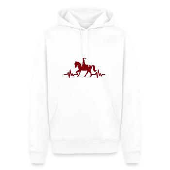 Heartbeat - Étalon Cheval Jument Ross Polo - Sweat à capuche Premium bio Homme - blanc - Devant - Nico (187cm)