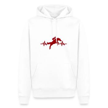Heartbeat - Étalon Cheval Jument Ross Equestrian - Sweat à capuche Premium bio Homme - blanc - Devant - Nico (187cm)