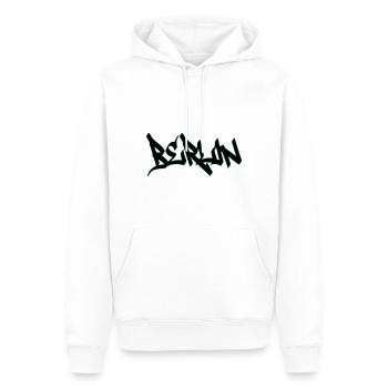 Berlin - Männer Premium Bio Hoodie - Weiß - Vorne - Nico (187cm)