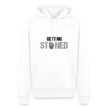Recherche sur les roches et conception de roches à quartz - Sweat à capuche Premium bio Homme - blanc - Devant - Nico (187cm)