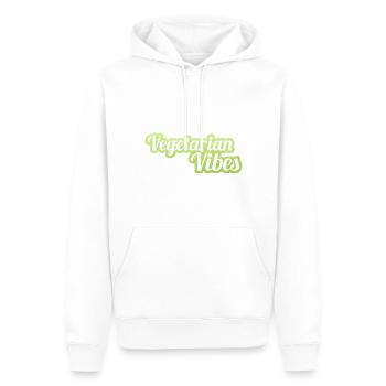 Légume Végétarien Végétalien Vintage I Cadeau - Sweat à capuche Premium bio Homme - blanc - Devant - Nico (187cm)