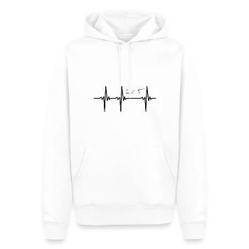 Heartbeat for Ray Fish - Men’s Premium Organic Hoodie - white - Front - Nico (187cm)