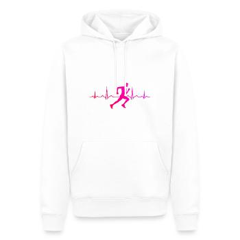 Course à pied Fitness Course à pied Hommes Jogging Cross Country - Sweat à capuche Premium bio Homme - blanc - Devant - Nico (187cm)
