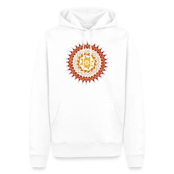 Mandala - Sweat à capuche Premium bio Homme - blanc - Devant - Nico (187cm)