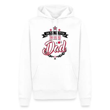 The Man, The Myth, The Legend - Dad - Father-Baby - Sweat à capuche Premium bio Homme - blanc - Devant - Nico (187cm)
