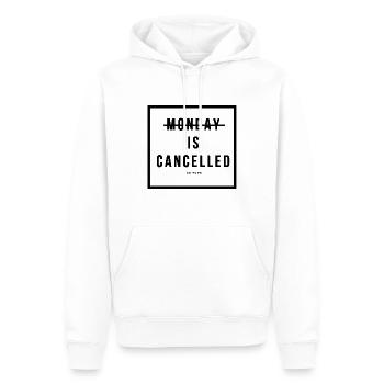monday is cancceld - Men’s Premium Organic Hoodie - white - Front - Nico (187cm)