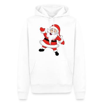Motif de Noël drôle - Sweat à capuche Premium bio Homme - blanc - Devant - Nico (187cm)