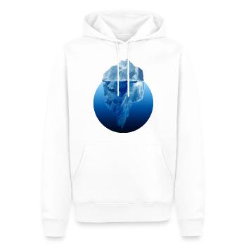 Eisberg - Men’s Premium Organic Hoodie - white - Front - Nico (187cm)