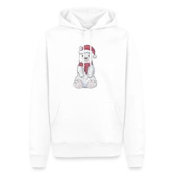 Christmas Bear - Men’s Premium Organic Hoodie - white - Front - Nico (187cm)